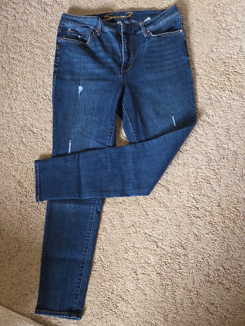 Seven7 Women's Indigo High Rise Booty Shaper0 Skinny Jeans